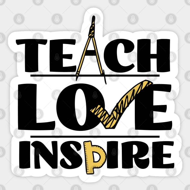 Teach Love Inspire Sticker by The WYLD Tribe
